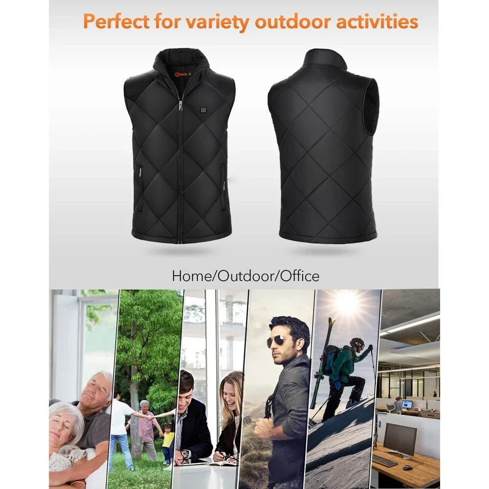 FERNIDA Men's Women Heated Vest Battery Not Included 8 Heating Zones S